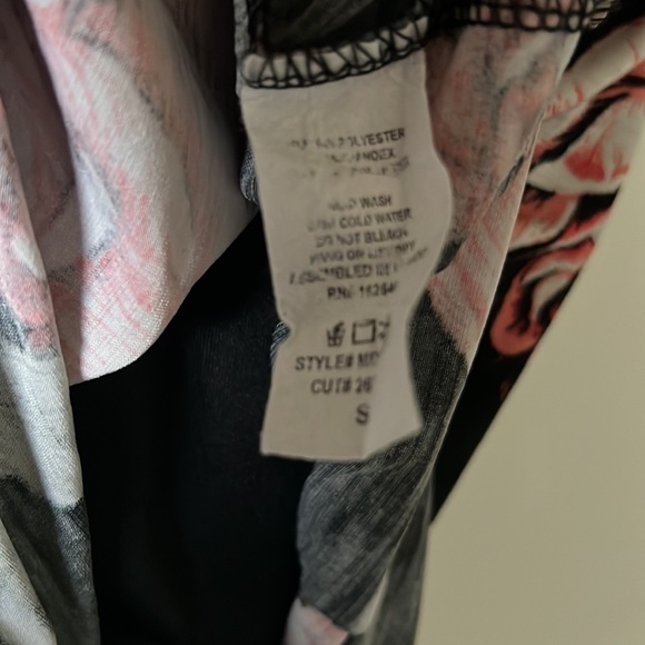 Misty Rose Black Floral Midi Dress Size S - Picture 5 of 5